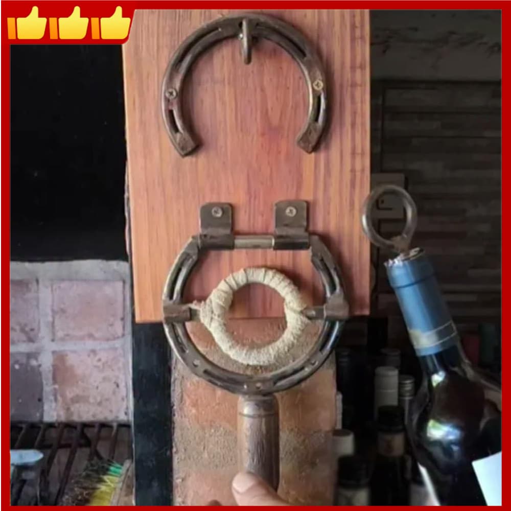 Abridor De Vinho Em Ferradura Funcional , Garrafa Rústico Com Uma Mão , Elegante , Para Homem , Caverna , Presente De Di