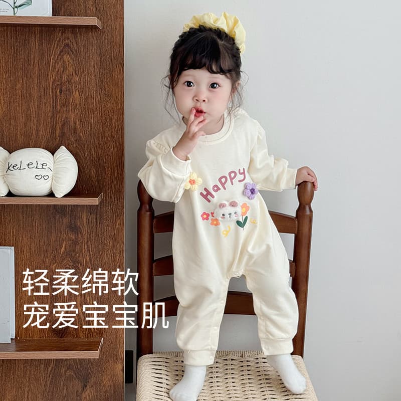 Macacão de bebê primavera outono classe um macacão de manga comprida roupas de passeio bonito moda macacão roupas de beb