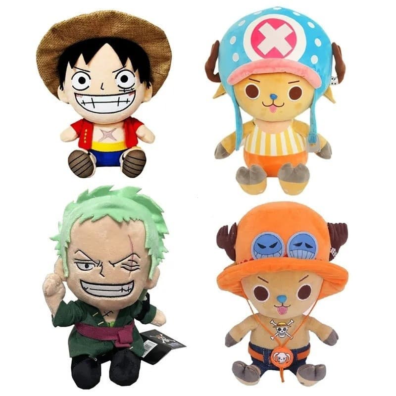 ML 25CM One Piece Anime Figuras Cosplay Brinquedos De Pelúcia Zoro Luffy Chopper Ace Law Boneca Pingentes Kids Xmas Gift