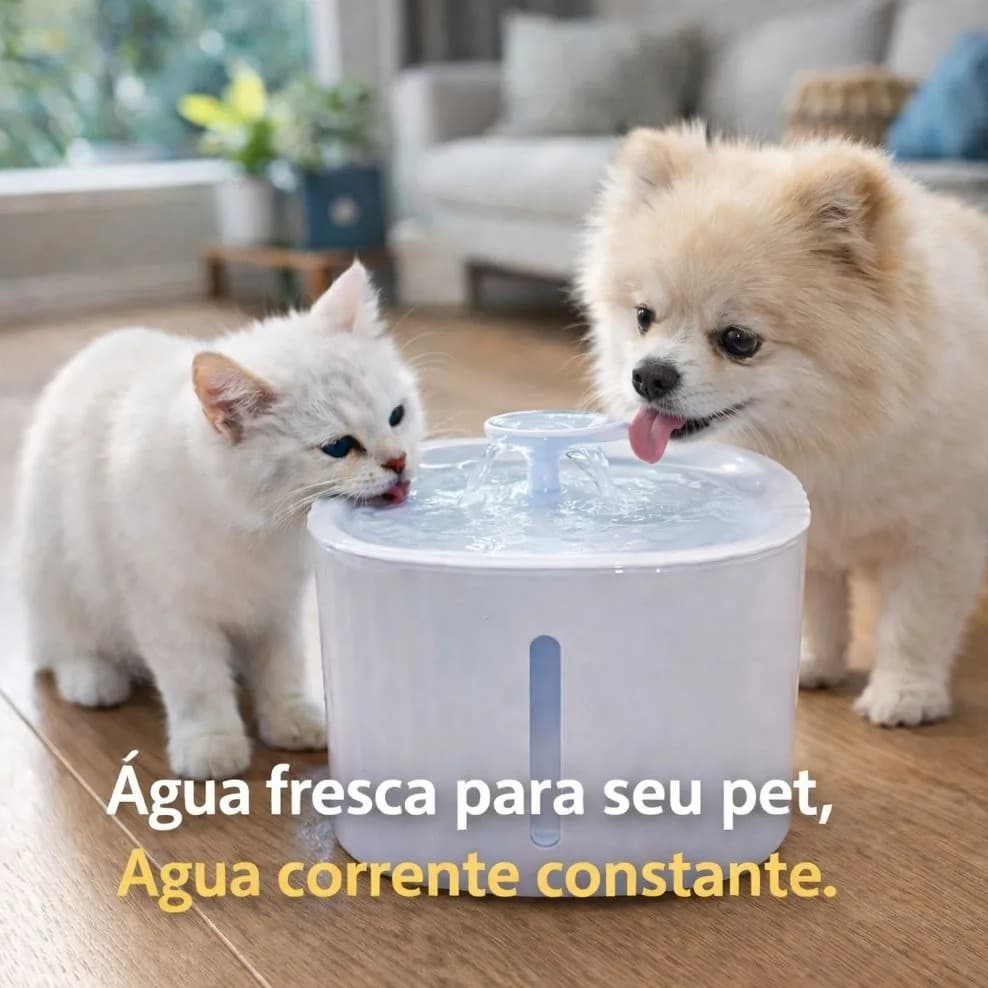 Bebedouro Automático 3L para Cães e Gatos com Filtro – Fonte de Água Silenciosa
