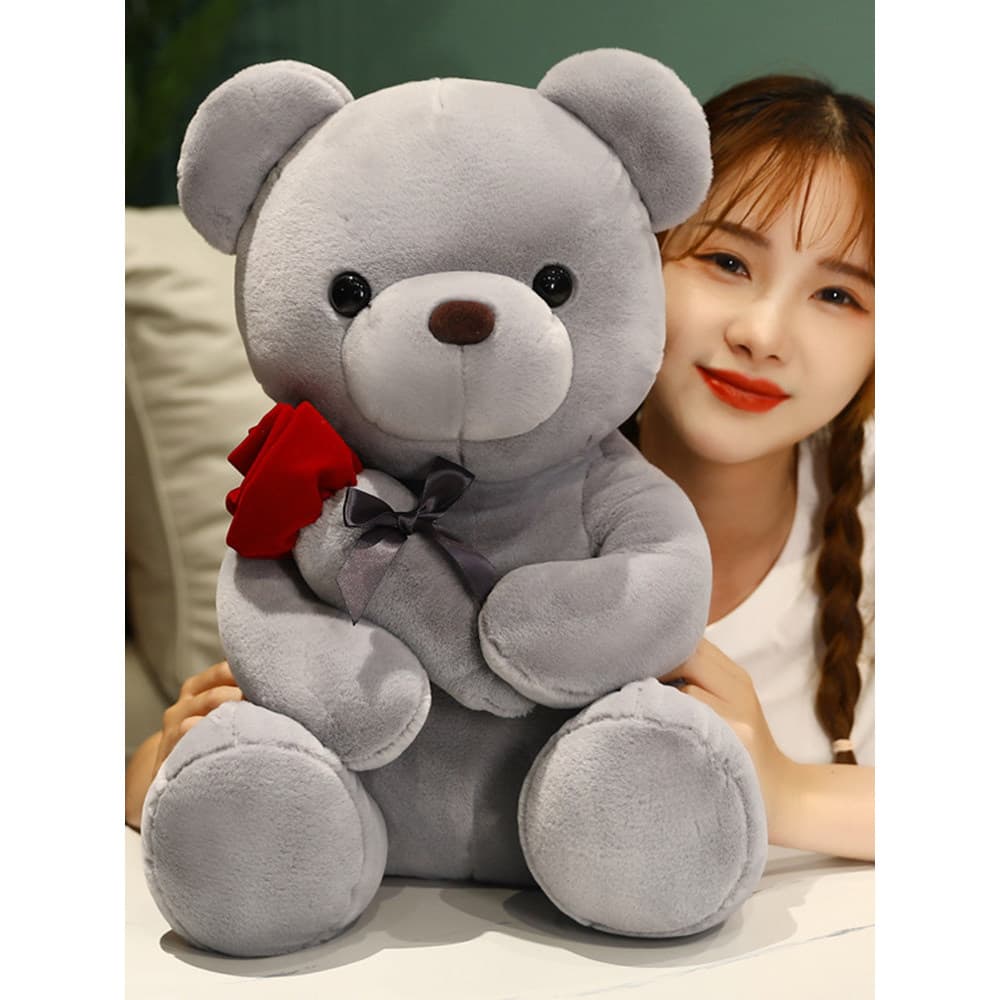 Rosa urso boneca abraço urso brinquedo de pelúcia pequeno urso de pelúcia boneca presente do dia dos namorados menina