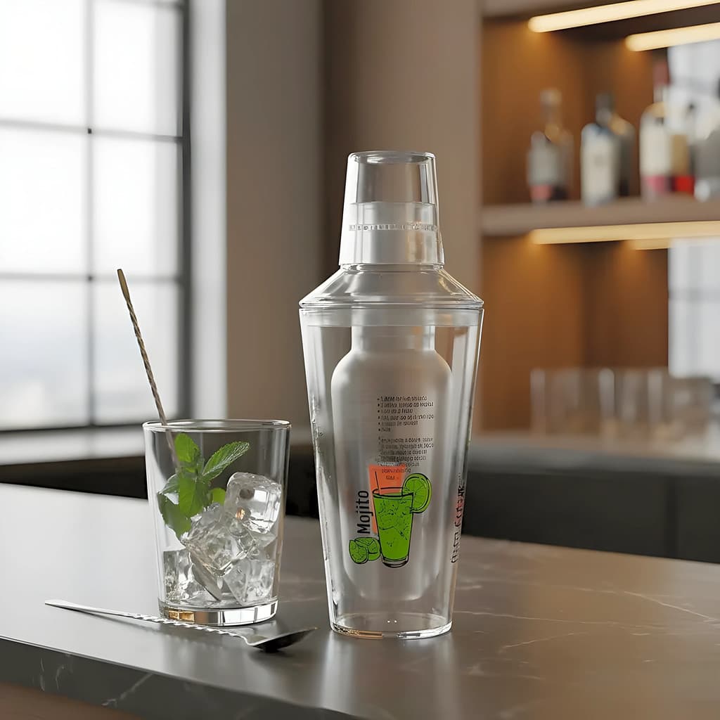 Coqueteleira Acrilica 500ml com Dosador 123 Util