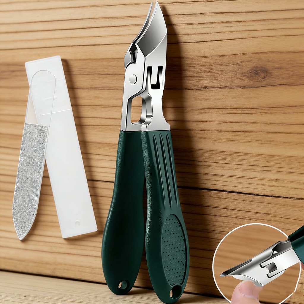 Cortador De Unhas 2 Unidades Com Lixa De Esmalte , Lâmina Angular Ultra-Afiada De 25 Graus . Especialmente Projetado Par