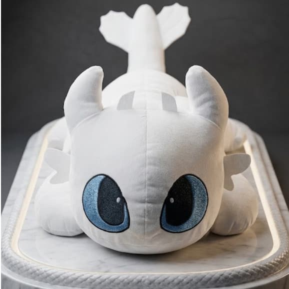 Almofada Xuxão Banguela 1M C/ Zíper Pelúcia Travesseiro de Corpo Super Macio - Brinquedo Decoração Infantil Adulto