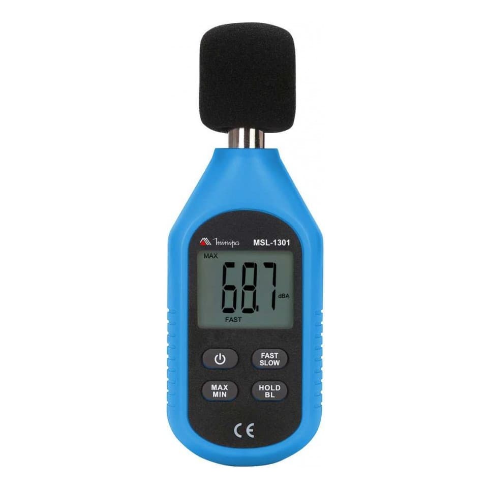 Decibelimetro Digital Medidor De Pressão Do Som Ruído Sonoro Mini com medição 30 a 130 dB - Minipa
