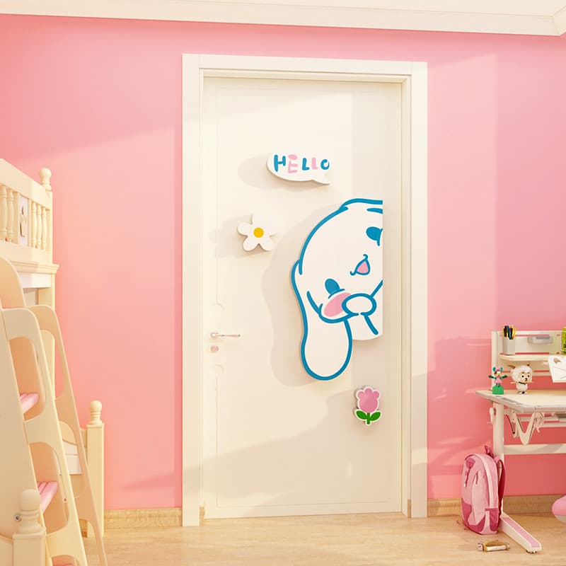 Grande orelha canela cão decoração do quarto das crianças princesa cabeceira menina cru quarto decoração da parede porta