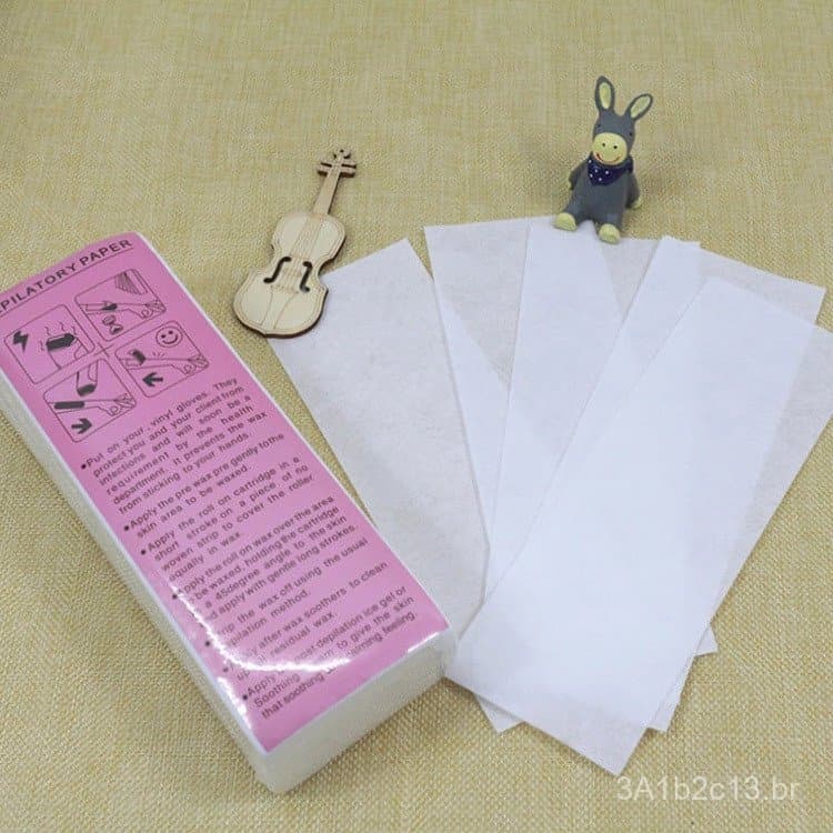 Ferramenta de aplicação de creme depilatório, pano para depilação corporal e estética, papel descartável não tecido para