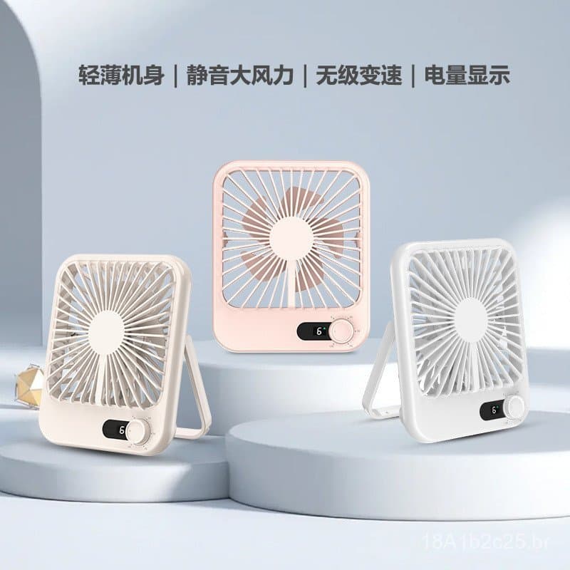 Ventilador dobrável leve, montado na parede, com aromaterapia, silencioso, recarregável, mini, para mesa, ideal como pre