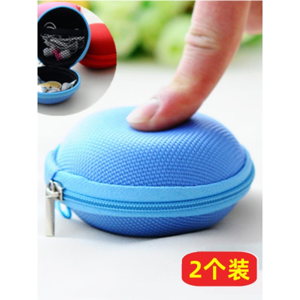 2 pçs EVA caixa de fone de ouvido portátil pequeno carregador cabo dados Bluetooth saco armazenamento organizador Digita