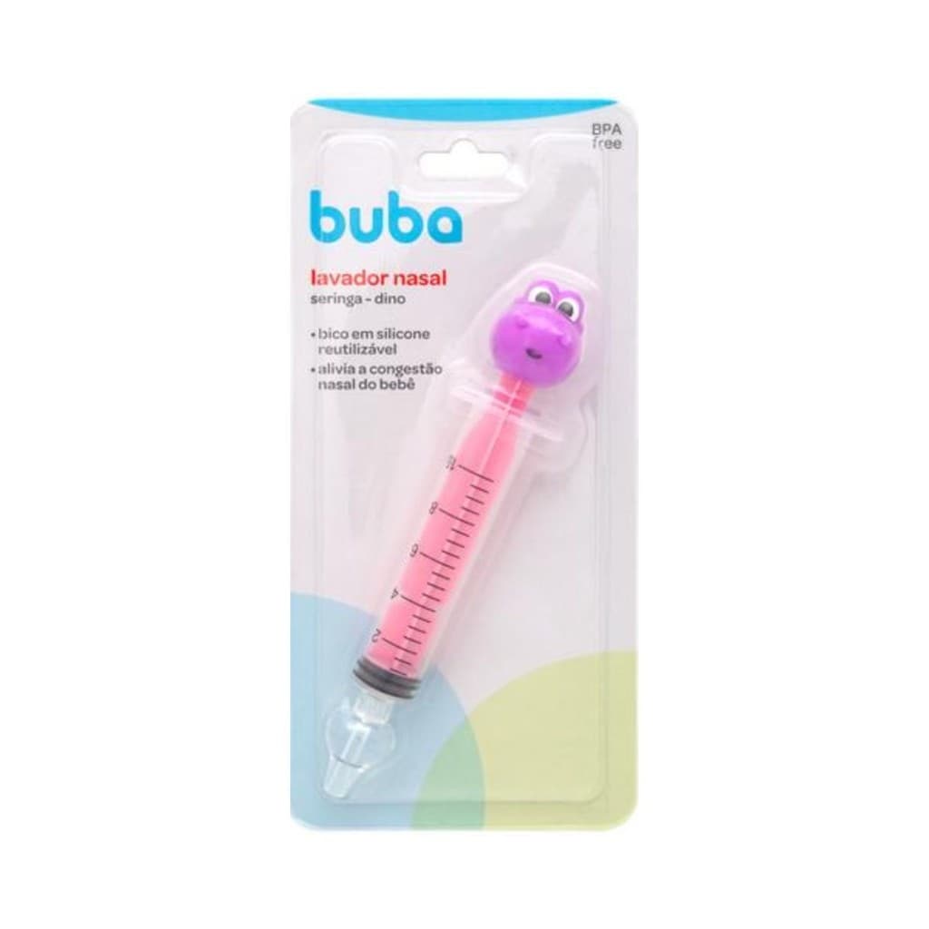 Lavador Nasal Dino Buba - Seringa com Bico de Silicone Macio | Alívio da Congestão Infantil