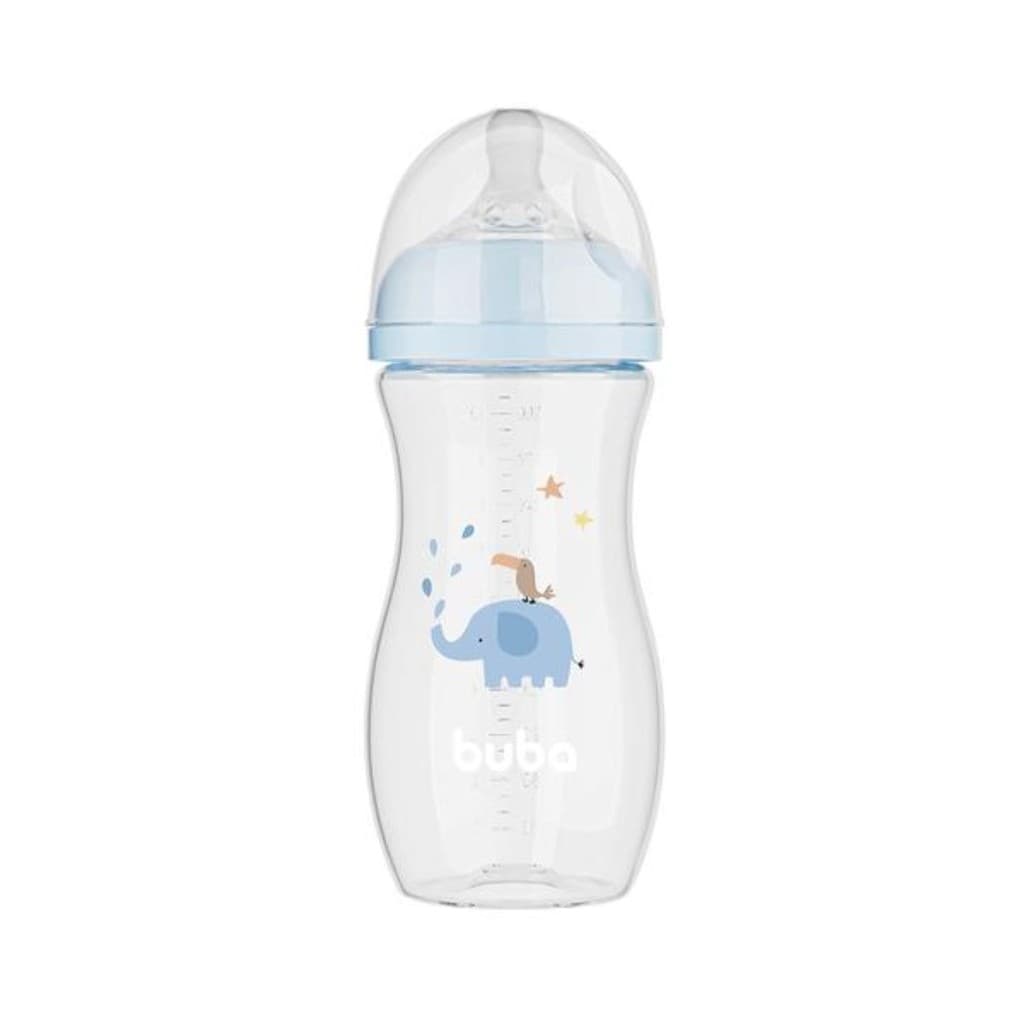 Mamadeira Easy Flow Elefante Azul 330ml Buba