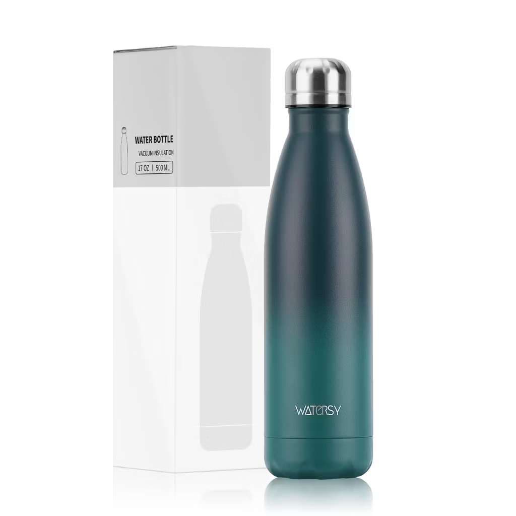 WATERSY-Aço inoxidável 304 Gradiente Azul GAarrafa Portátil 500ml