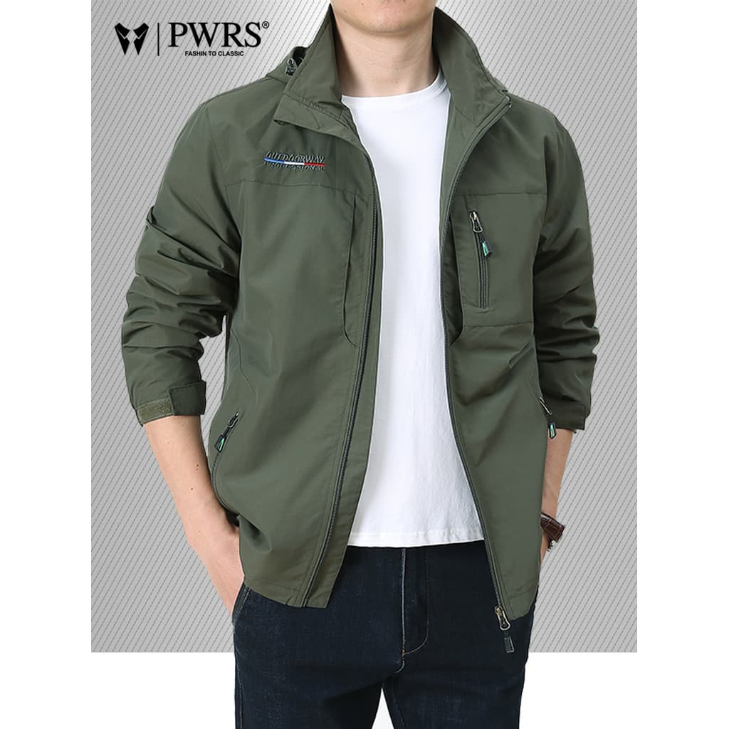 Jaqueta masculina primavera outono lã fina novo estilo jaqueta esportiva ao ar livre de meia-idade Casual topo ferrament