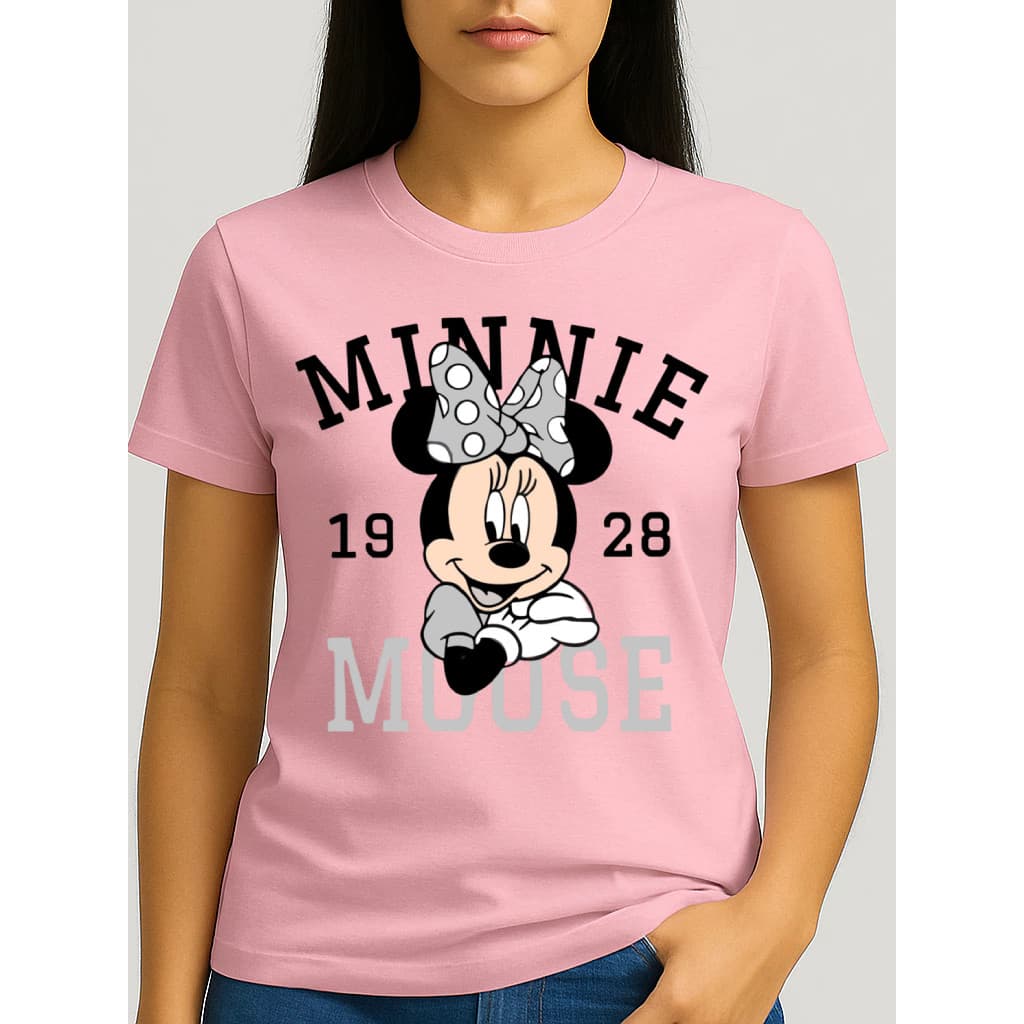 Camiseta Feminina Minnie Blusa Personalizada Streetwear Camisetas Basicas