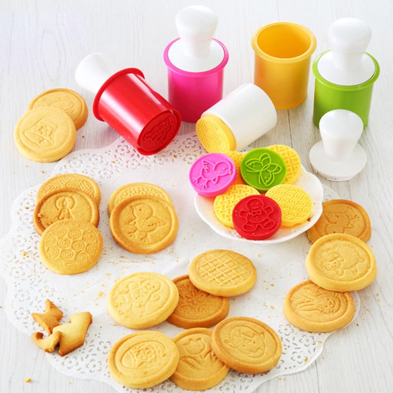 Animal dos desenhos animados festa de natal biscoito molde selo impressão carimbo molde cozimento bolo moedor conjunto d