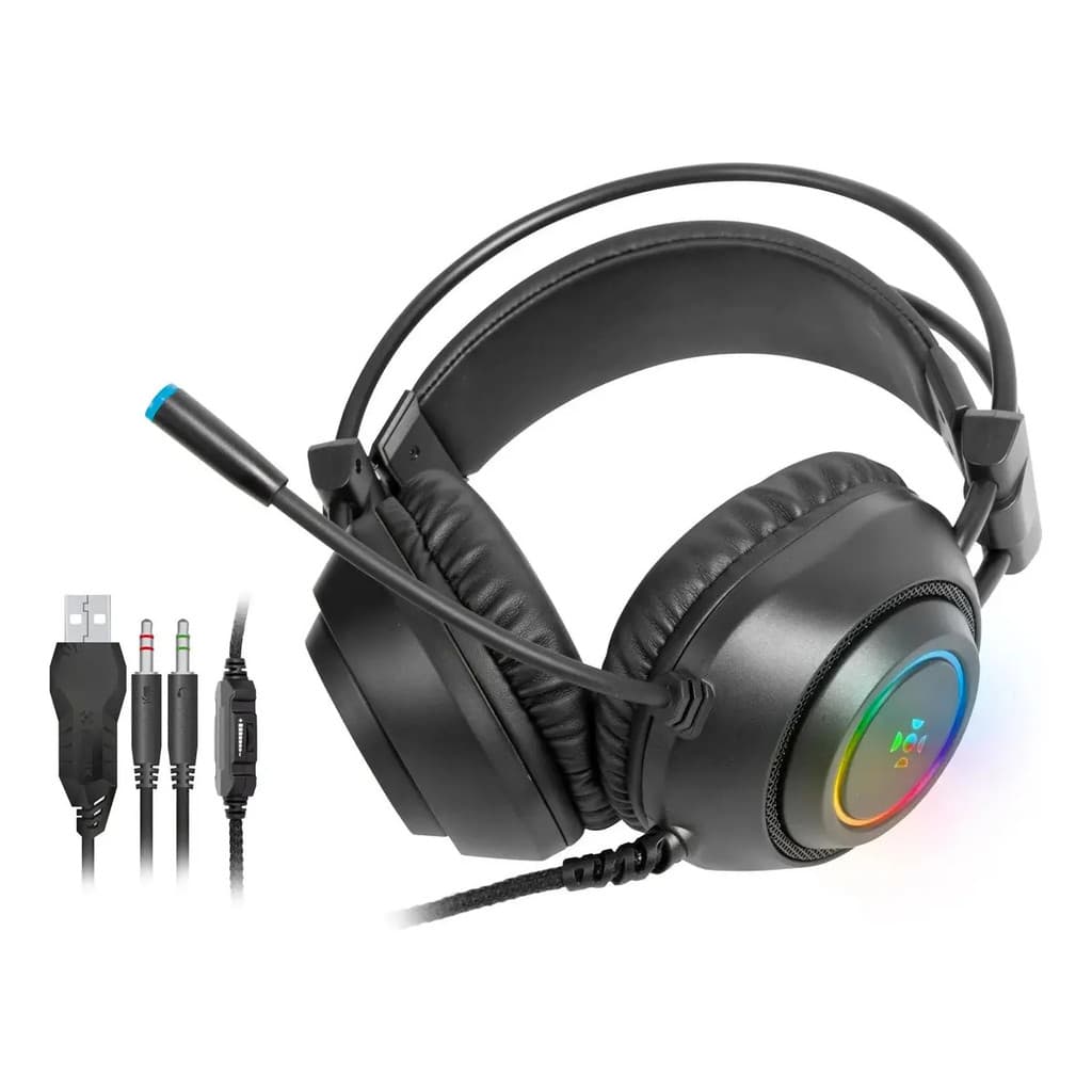Headset Gamer Fortrek Crusader Com Led Rgb