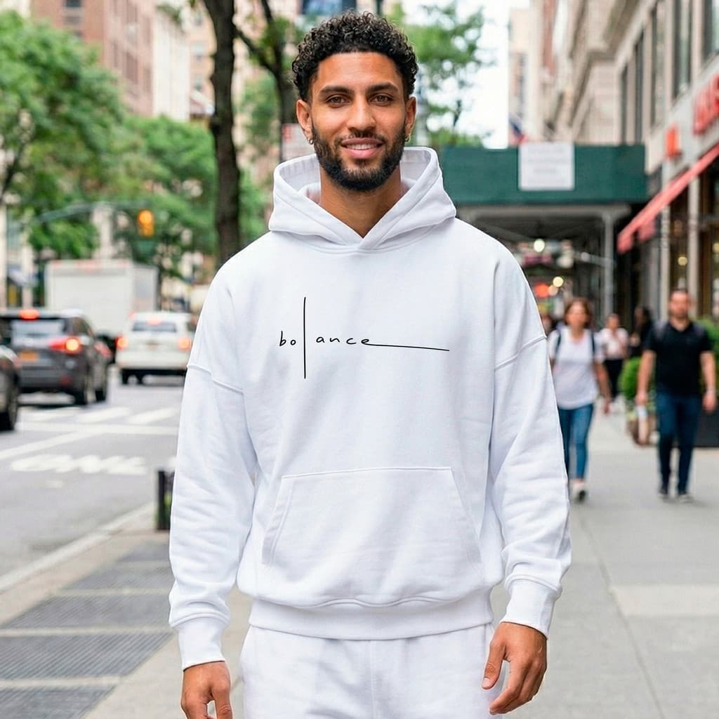 Blusa de Frio Moletom Masculino Balance Assinatura Algodão Unissex