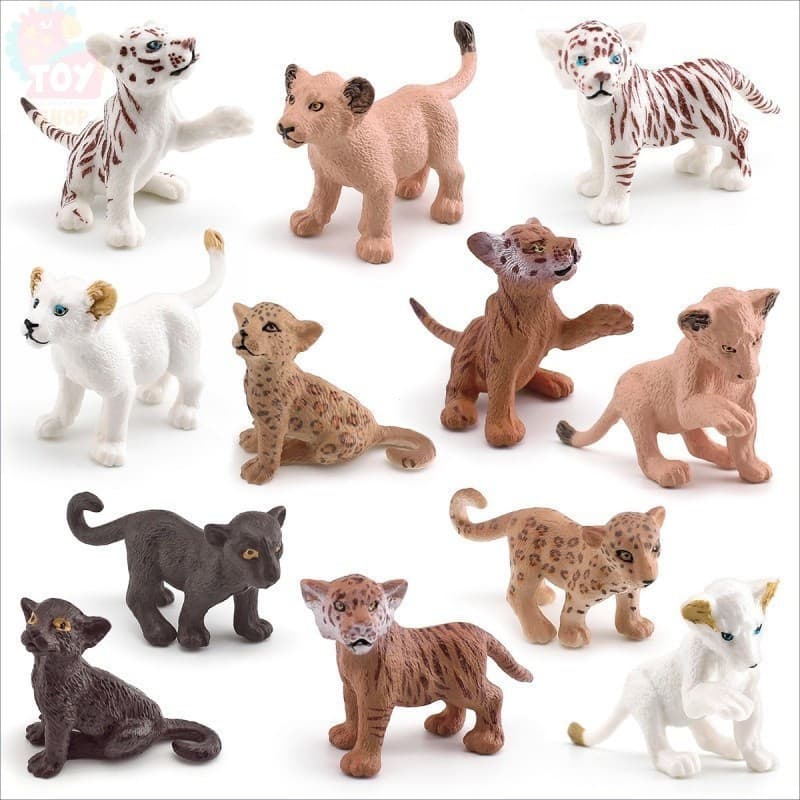 Ciência e educação das crianças brinquedo cognitivo simulação animal selvagem modelo boneca leão tigre leopardo decoraçã