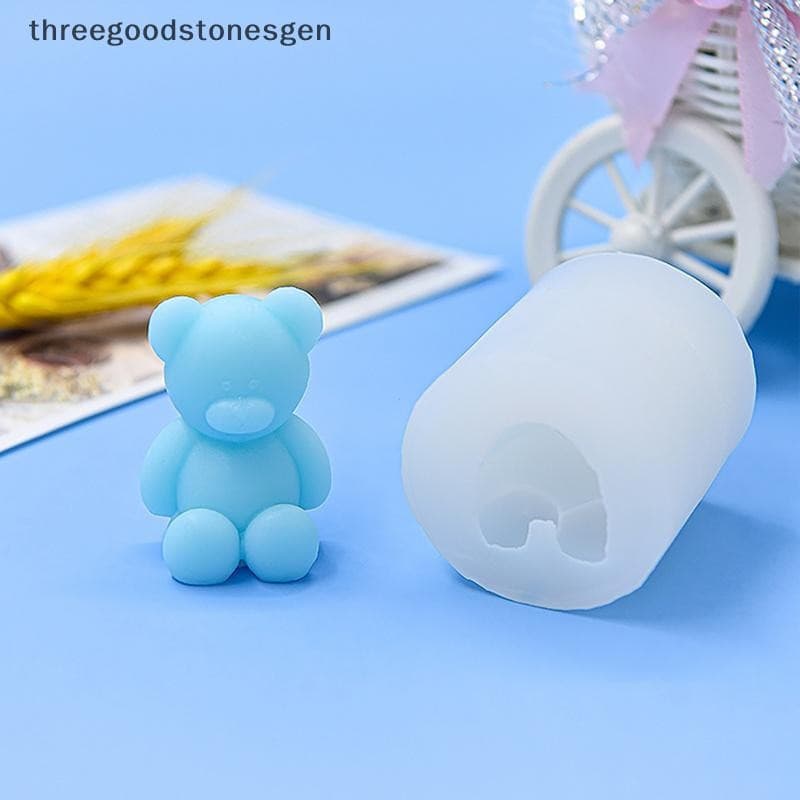 [Trêsgoodstonesgen] Vela De Aromaterapia De Ursinho Fofo Molde De Silicone Para Assar Mousse Bolo Decoração De Gesso Mol