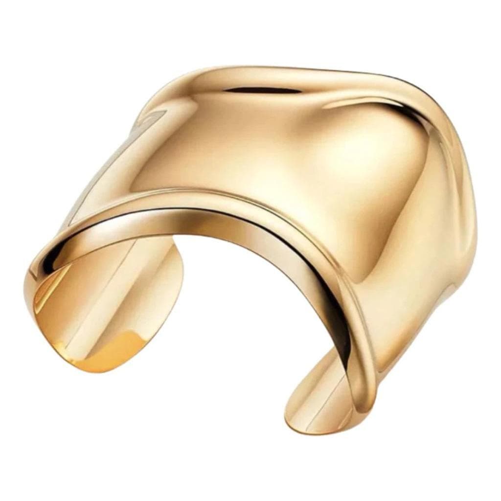 Pulseira Bracelete Grosso Feminino Grife Luxo Regulável Dourado