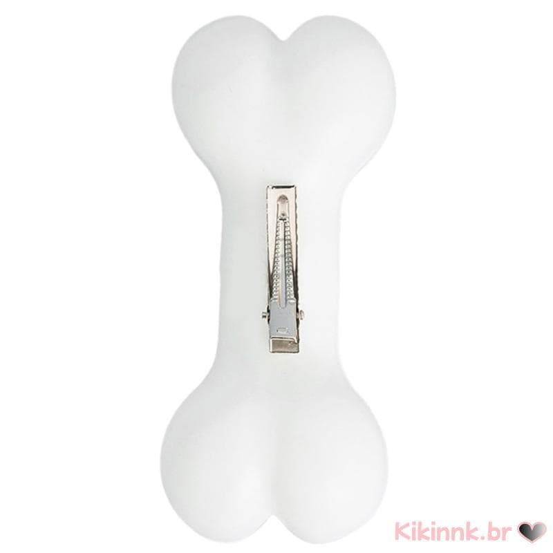 Criativo Forma Osso Branco Hairpin Para Meninas Doces Carnaval Tirando Foto Presilhas Cabelo Estética Acessór