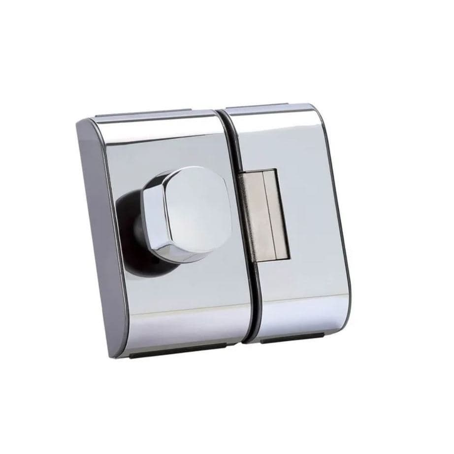 Fechadura para Porta de Vidro HDL PV-90 2F – Cromado, Sem Puxador, Maçaneta Bola