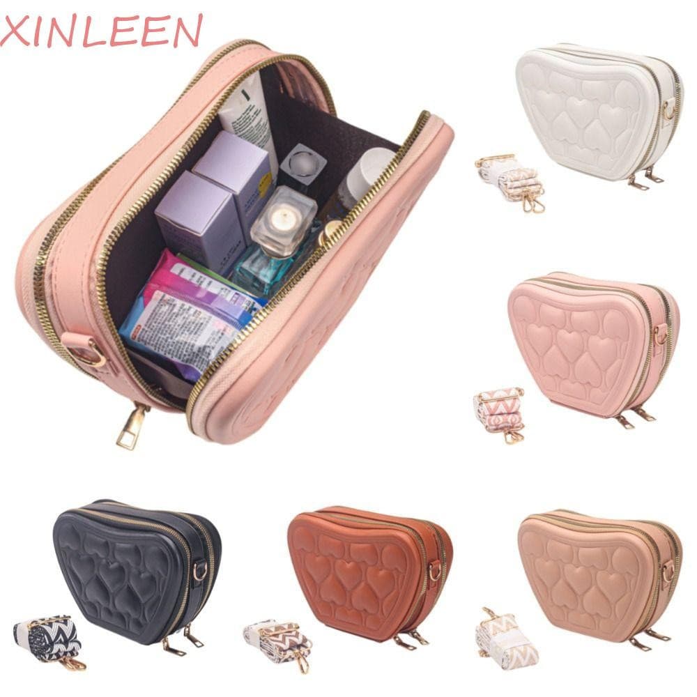 Sacos De Armazenamento De Cosméticos XINLEEN , Bolsa De Ombro À Prova D'água Em Formato De Coração De Grande Capacidade