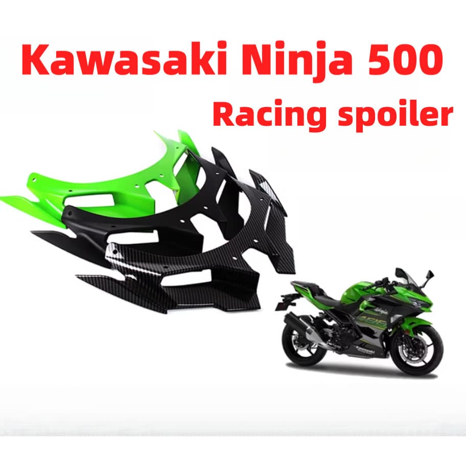 Acessórios para motocicleta Kawasaki NINJA500 SE 24-26, kit de asa de spoiler modificado, carenagem aerodinâmica