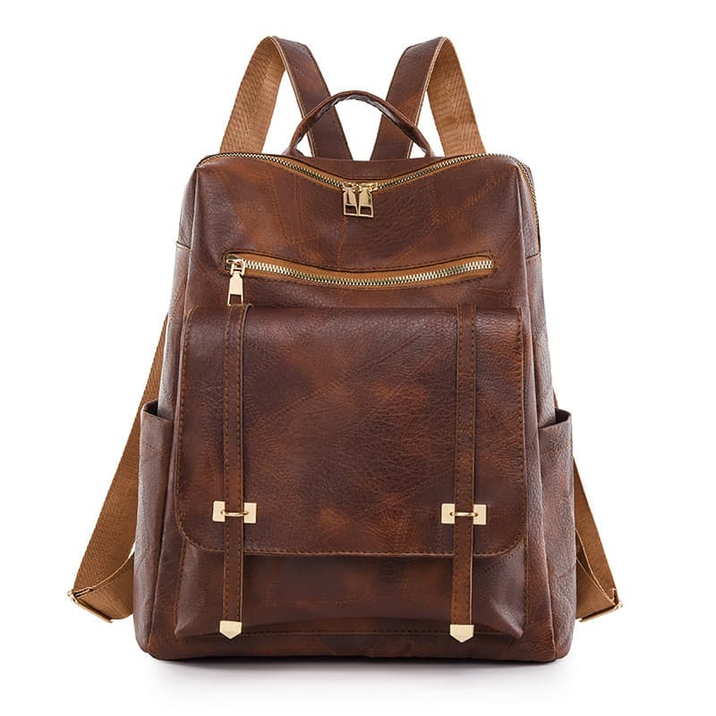 Modelo 2265, nova mochila feminina em PU, estilo retrô europeu e americano, versátil