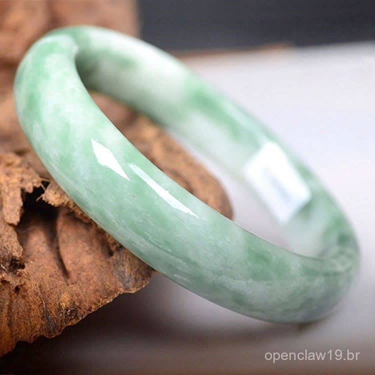 Pulseira de Jade Natural de Guizhou, Grau A, com padrões florais, pulseiras de jade no atacado, fornecimento via transmi