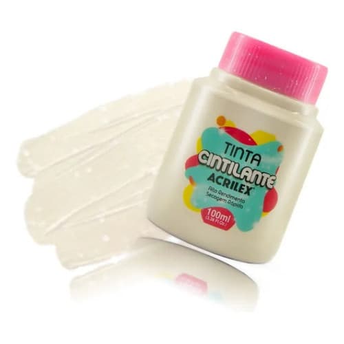 Tinta Acrilex Cintilante 100ml Artesanato Porcelana