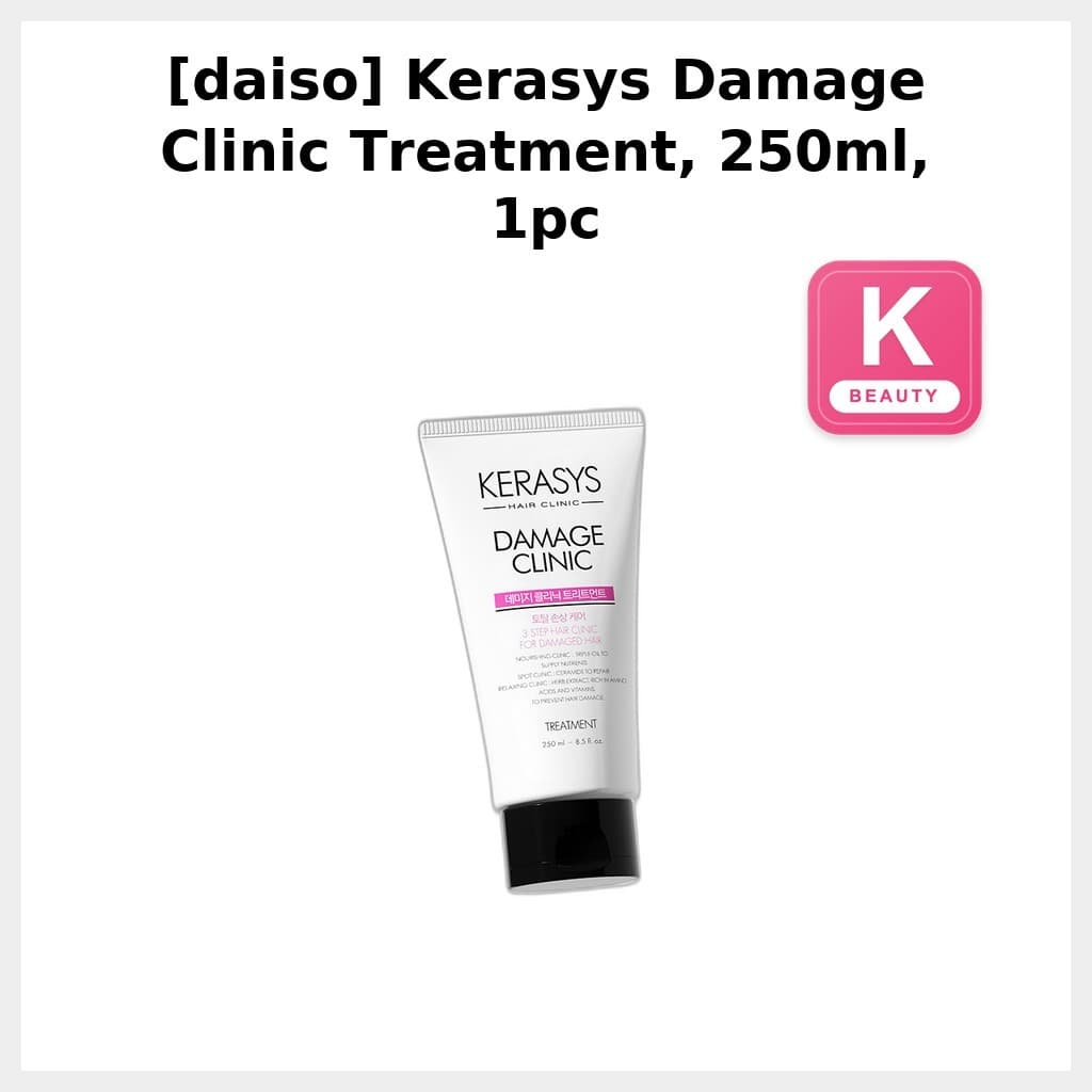 [daiso] Tratamento Clínico Kerasys Damage , 250ml , 1 Unidade/Capilar Coreano/Reparação De Danos/100 % Autêntico Por kgl