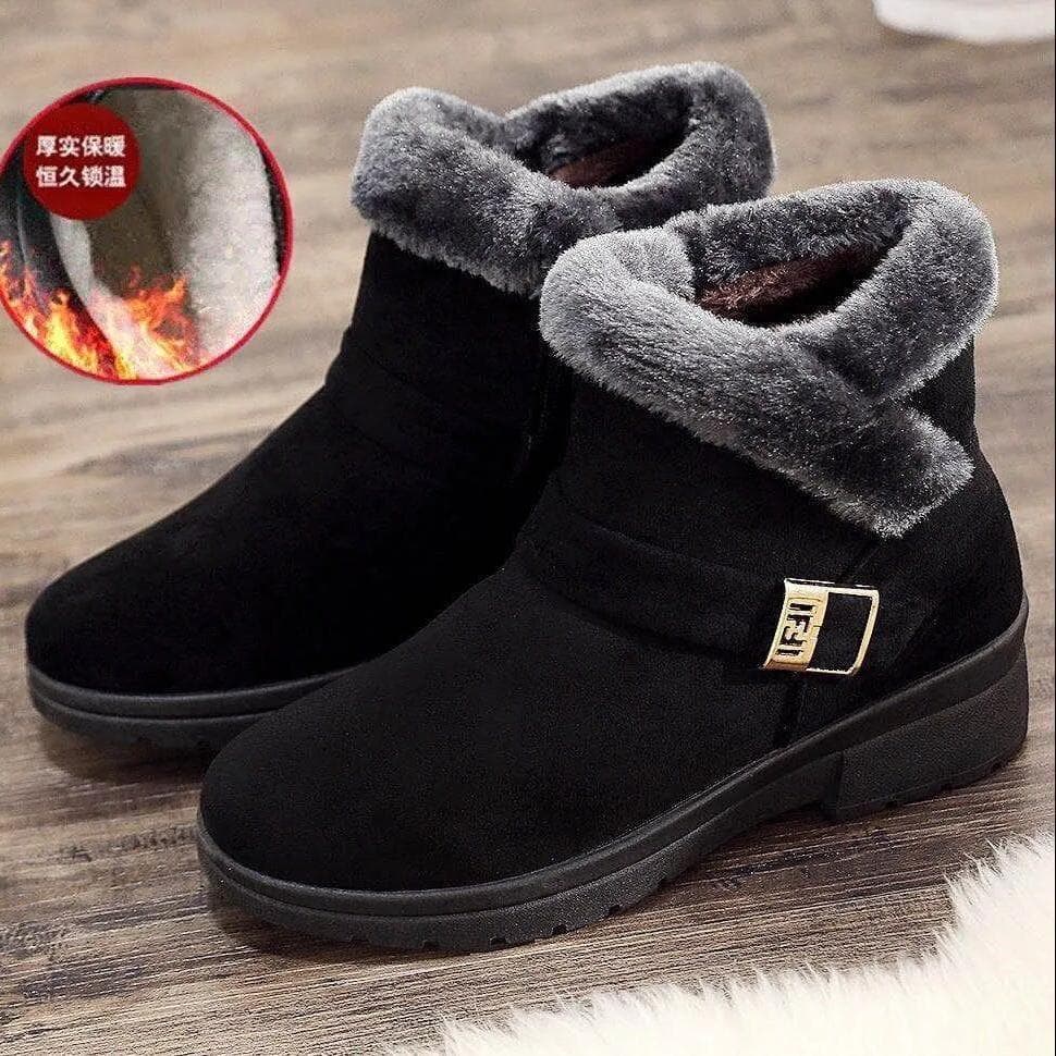 Botas de neve femininas pele integrada 2026 novo estilo inverno velo-velo quente Casual botas curtas femininas nordeste