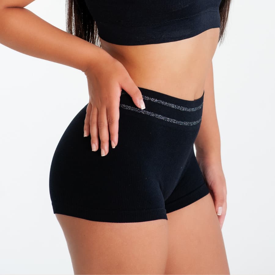 Kit Calcinhas Boxer Feminina Canelada Poliamida Premium Confortável Alta Durabilidade