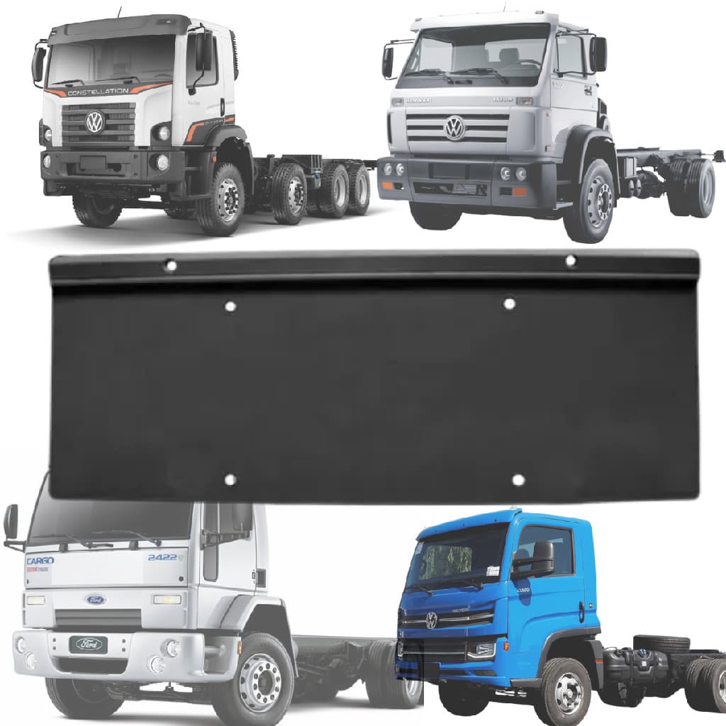 Suporte Placa Preto Plastico Vw Worker Constellation Cargo