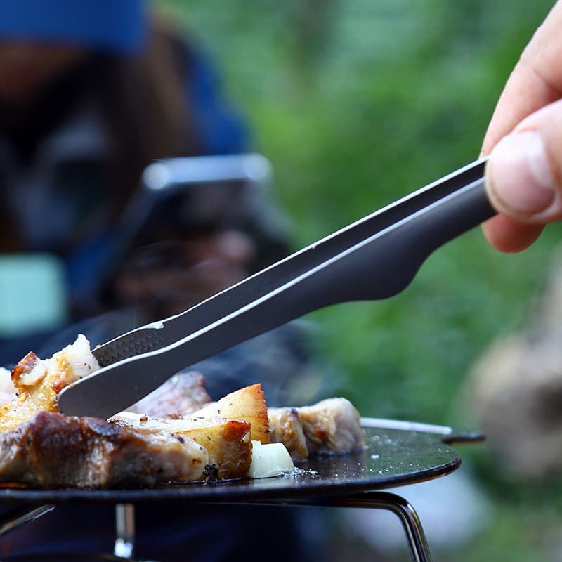 F fogo Maple pinças de churrasco de titânio ao ar livre pinças de comida de churrasco pinças de chá cozinha acampamento