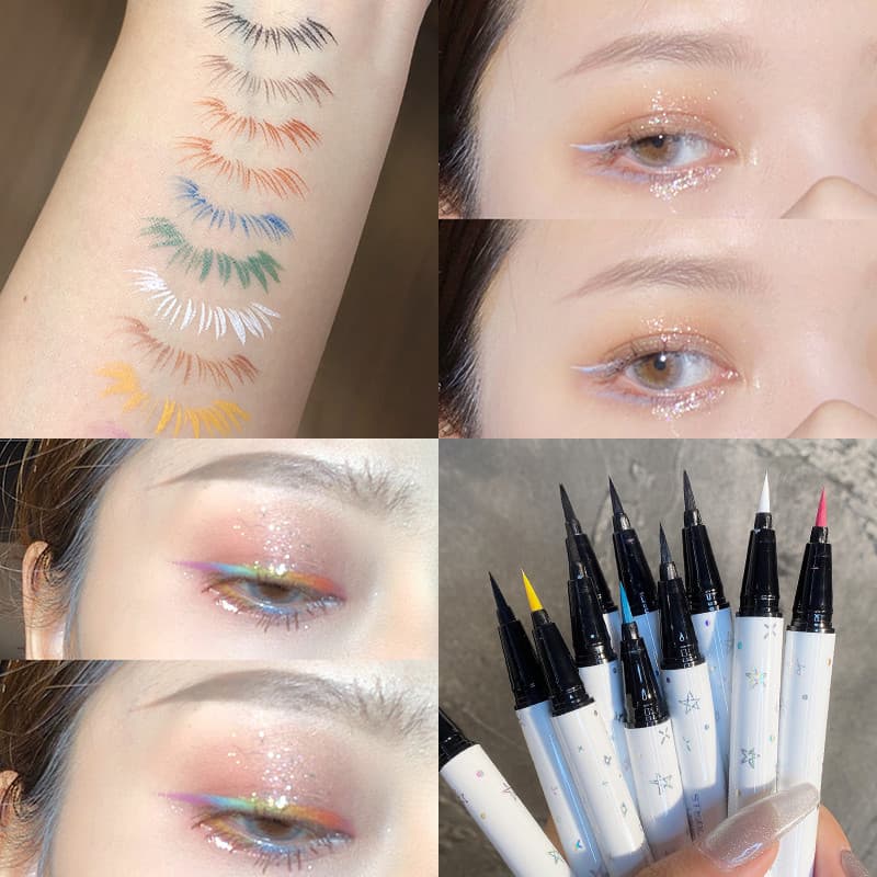 Fairy Exclusive ~ Color Eyeliner Líquido Não Mancha À Prova D 'Água de Longa Duração Ultra-Fino Iniciante Iniciante Cane