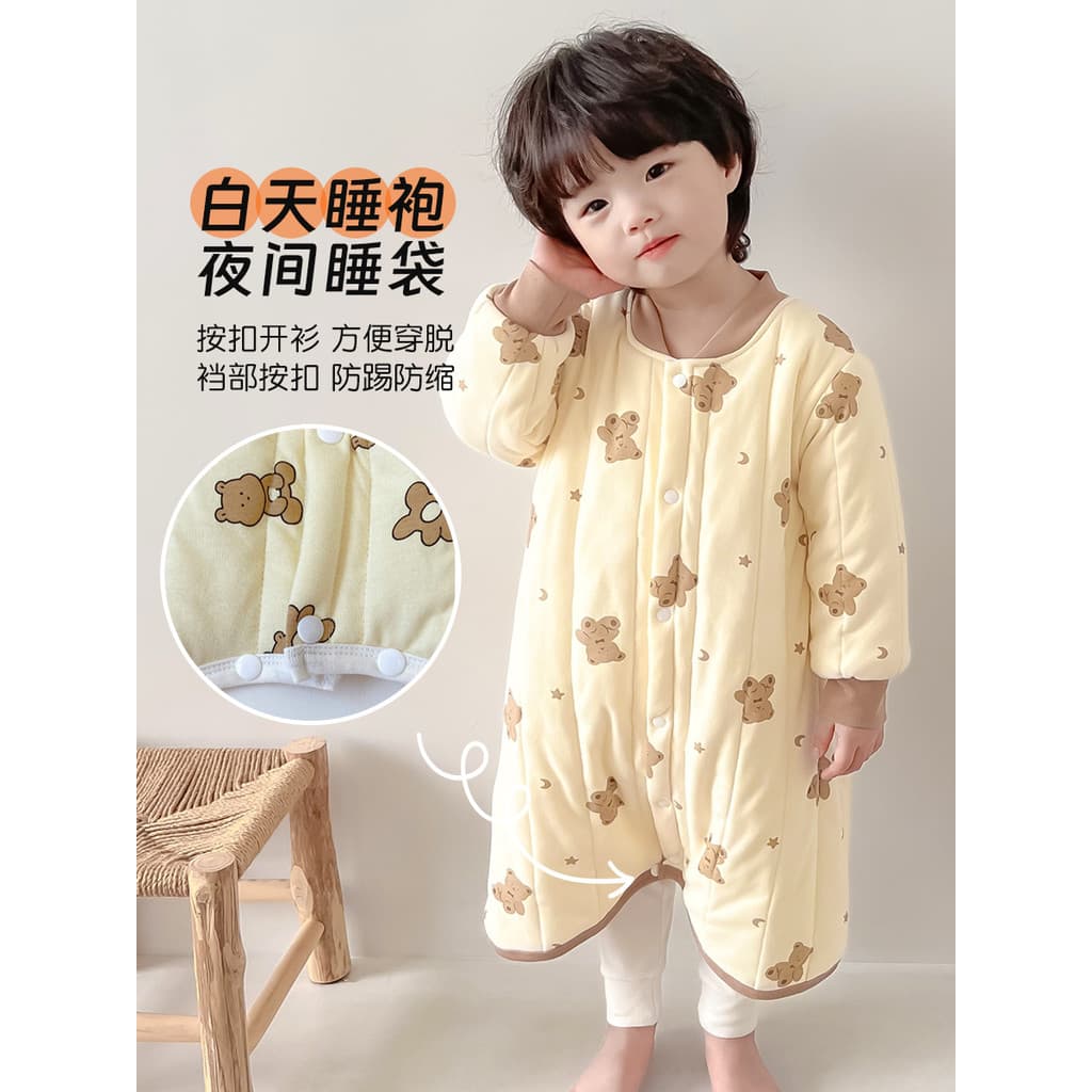 Crianças camisola de inverno bebê anti-frio pijamas engrossado colcha anti-pontapé colcha saco de dormir do bebê proteçã