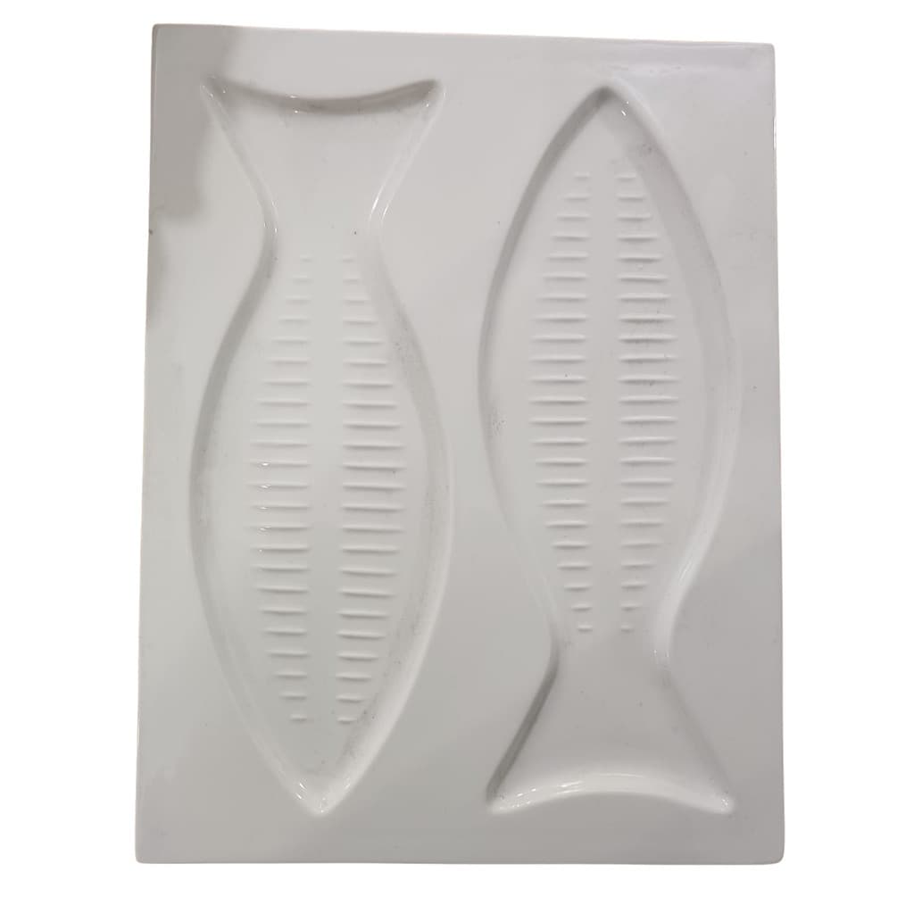 Travessa de Porcelana para Peixe Travessa de Peixe com Garfo