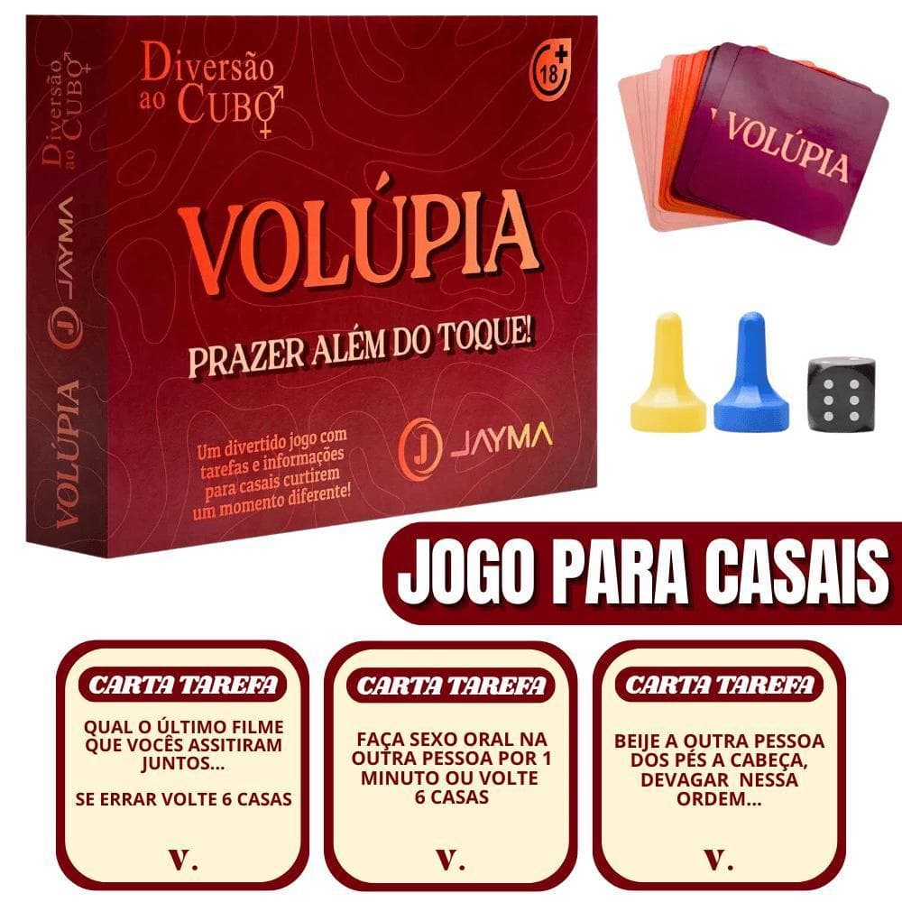 Jogo para Casal Volúpia Diversão ao Cubo com Cartas e Dados Jogo de Tabuleiro para Namorados