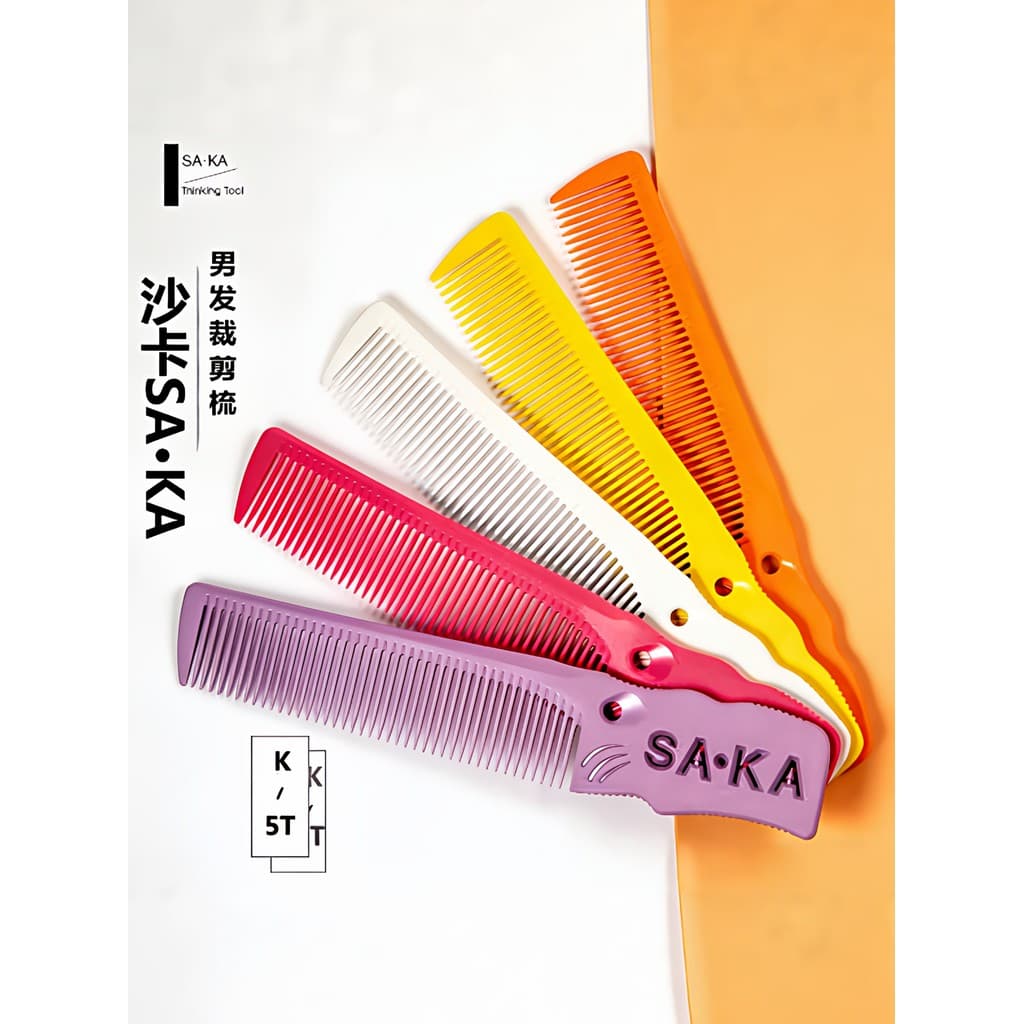 Japão japão SAKA pente de cabelo masculino pente de corte de cabelo Shaka K5T cabeleireiro corte cabeça plana costeletas