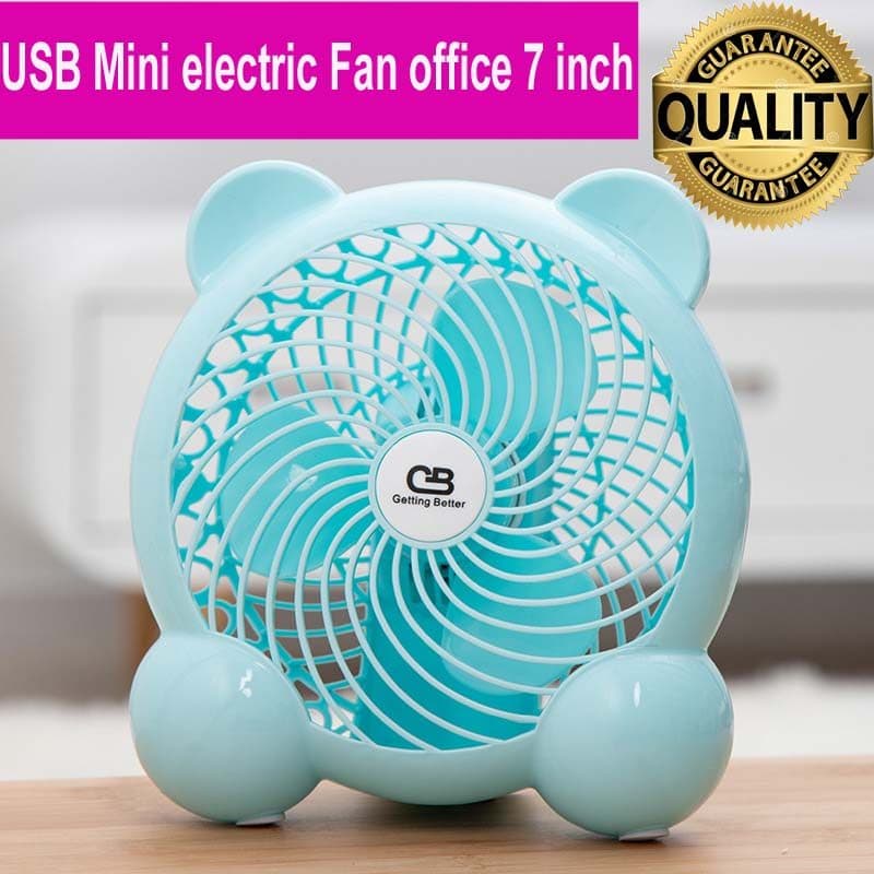 Mini Ventilador Elétrico USB Para Escritório Pequeno De Mesa Estudantes De 7 Polegadas