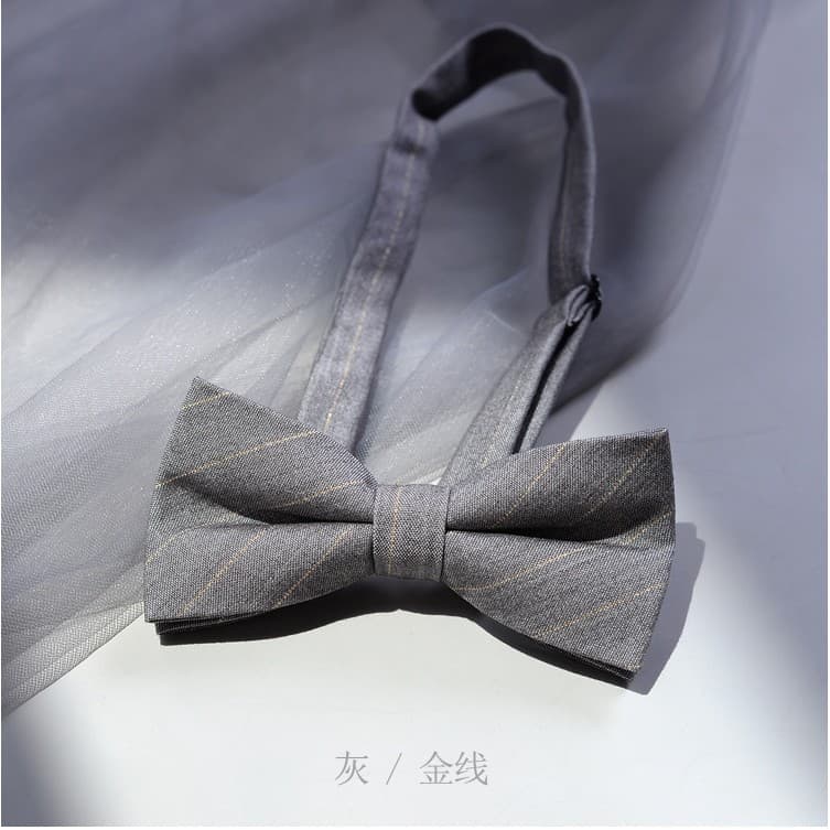 Gravata borboleta masculina vestido terno arco Formal terno cinza cor sólida laço nó casamento padrinhos noivo preto na