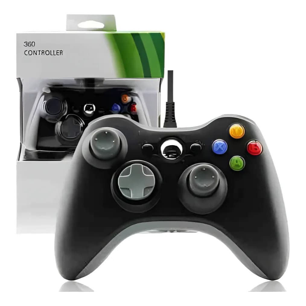 Controle Video Game Box X360 Pc Com Fio Joystick Manete X360-XLH