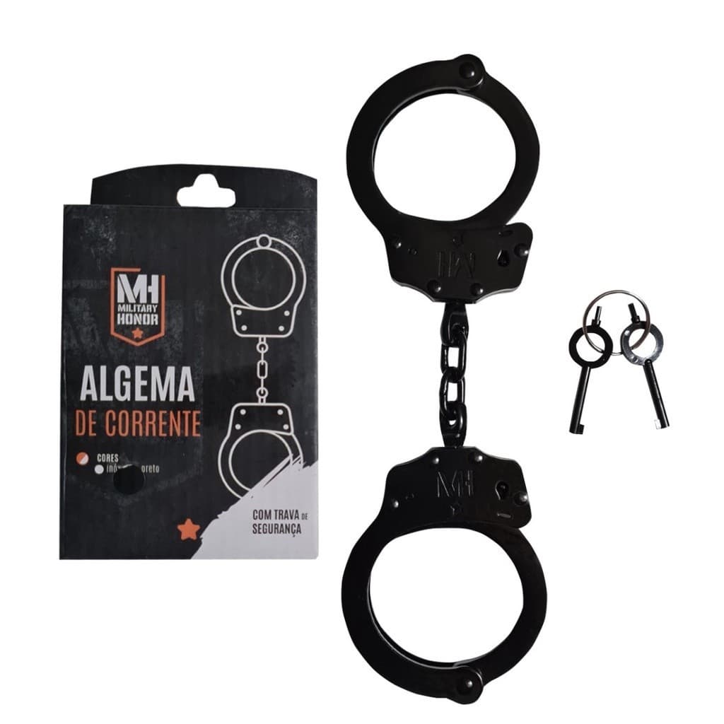 Algema Corrente Preta em aço carbono AISI 1020.