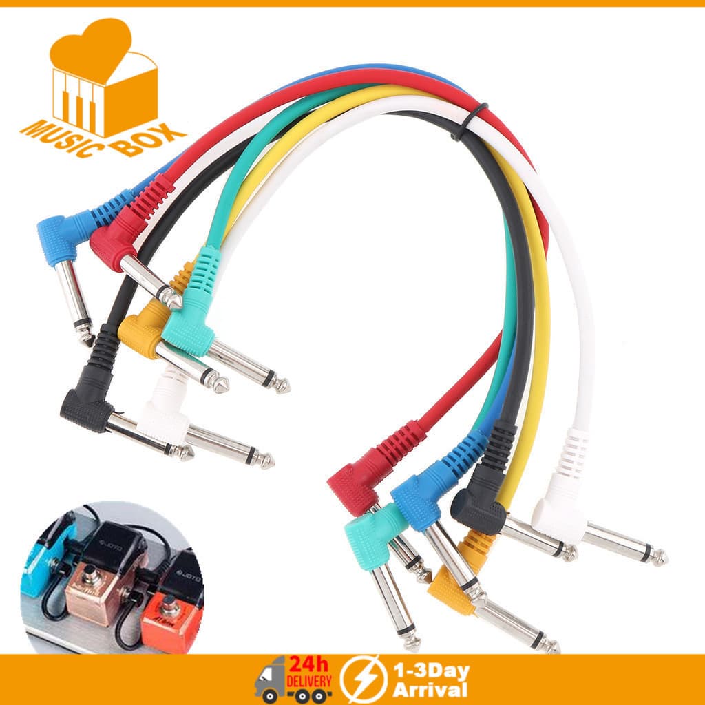 1pc Cabo De Remendo De Pedal De Efeito De Guitarra Elétrica 15cm/30cm Colorido Áudio De Baixo Ruído Leva
