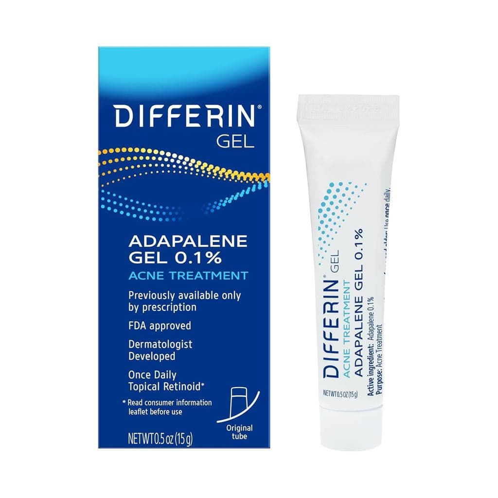 Differin Gel para Tratamento de Acne, Suprimento para 30 Dias, Tratamento com Retinóides para o Rosto com 0,1% de Adapal