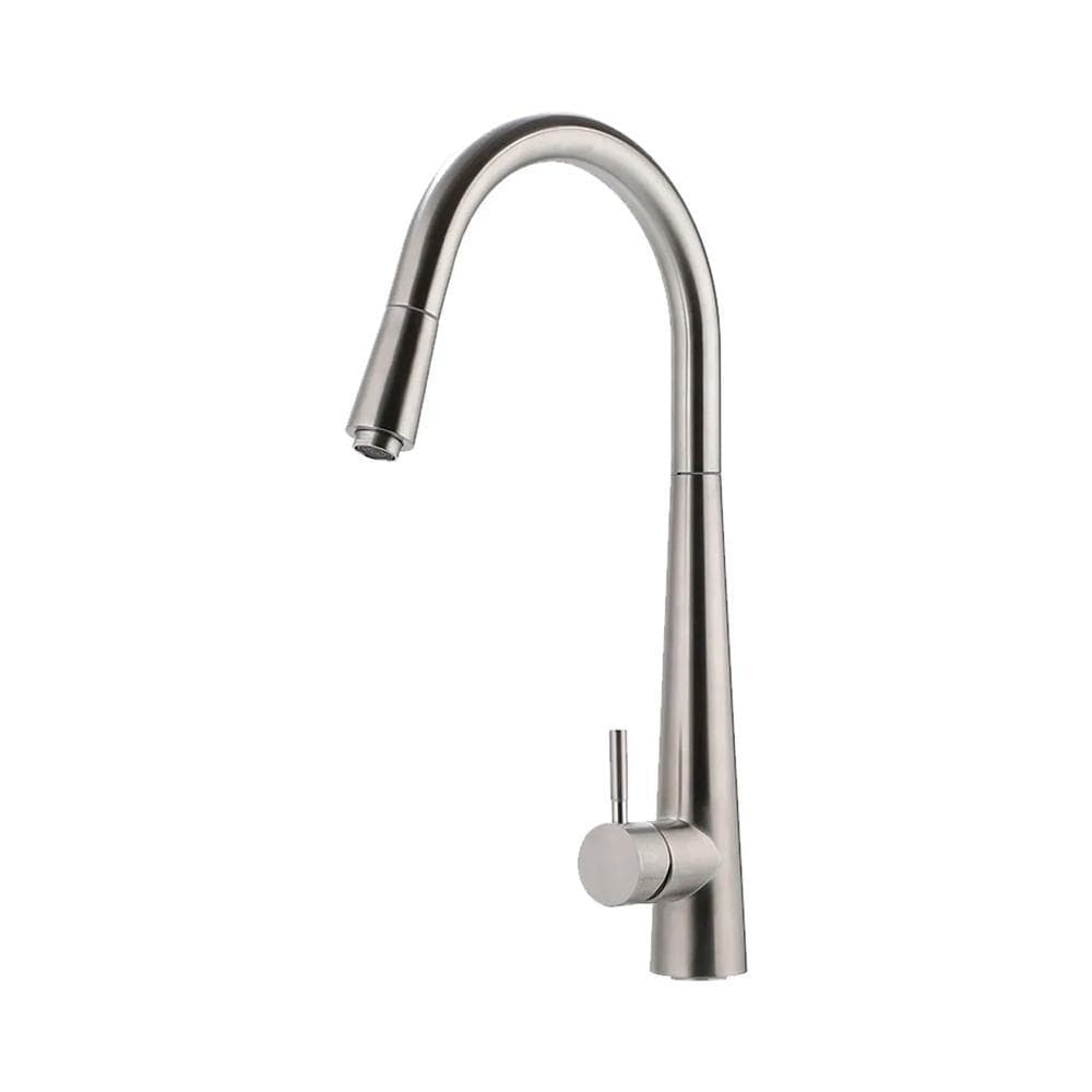 Torneira Para Cozinha Gourmet Misturador Monocomando Extensível Aço Inox 304 Apurema Pingoo - Prata Escovado