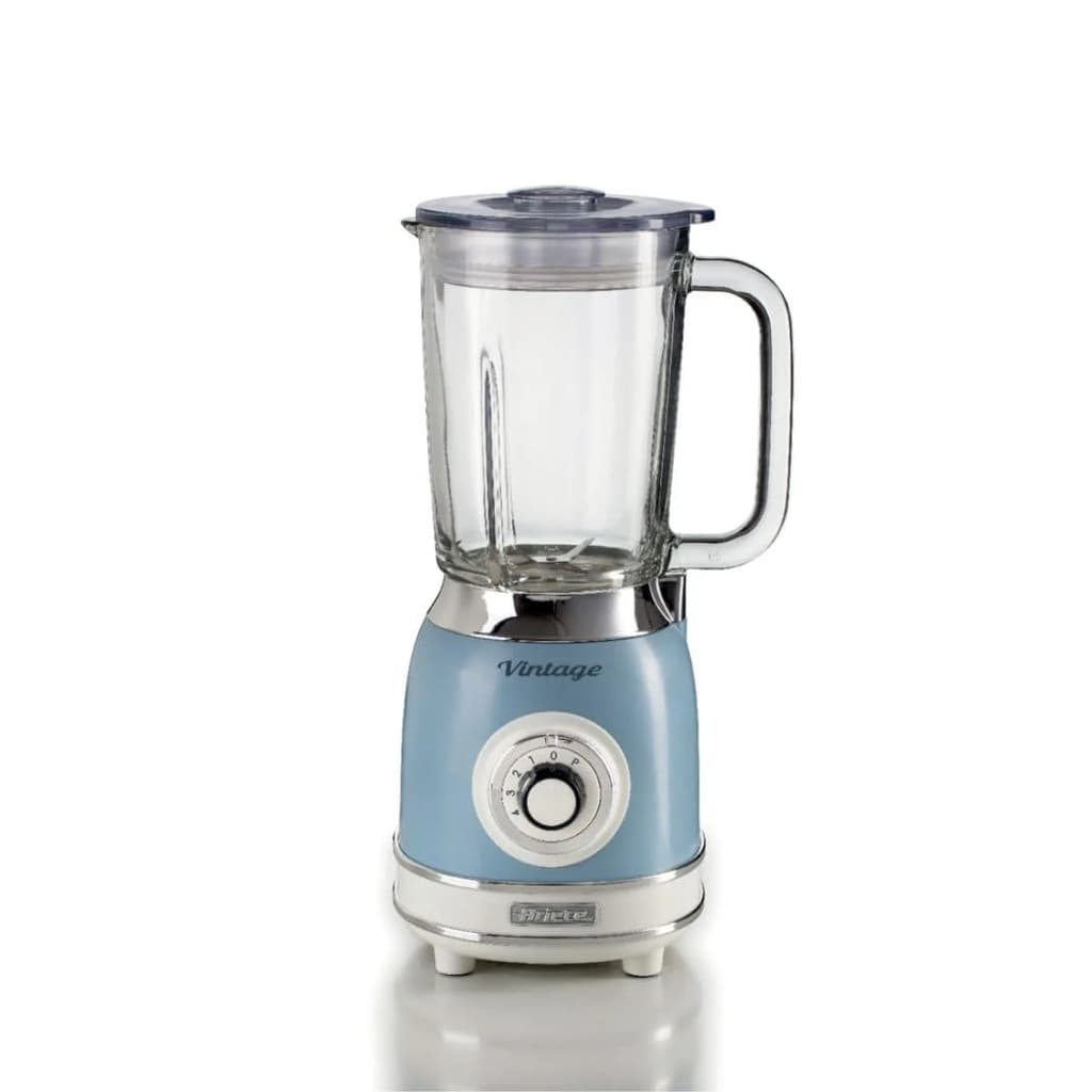 Liquidificador Azul Vintage Ariete 1,5L com Copo de Vidro - 4 Velocidades 1000W