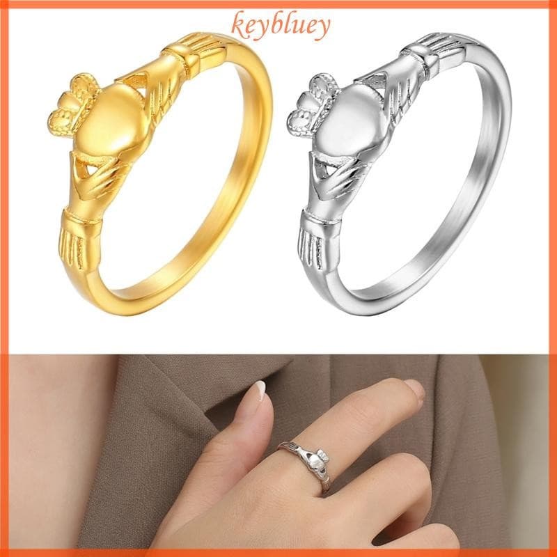 Elegante Claddagh Design Anéis Representindo Ornamento Amizade E Devoções